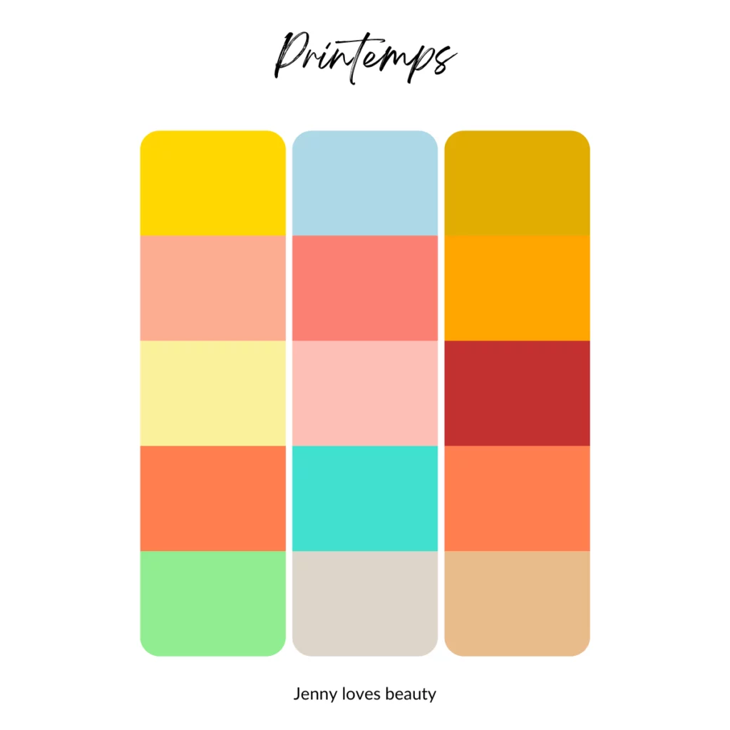 Colorimétrie printemps